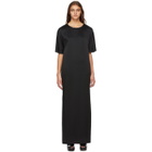 Haider Ackermann Black Satin T-Shirt Dress