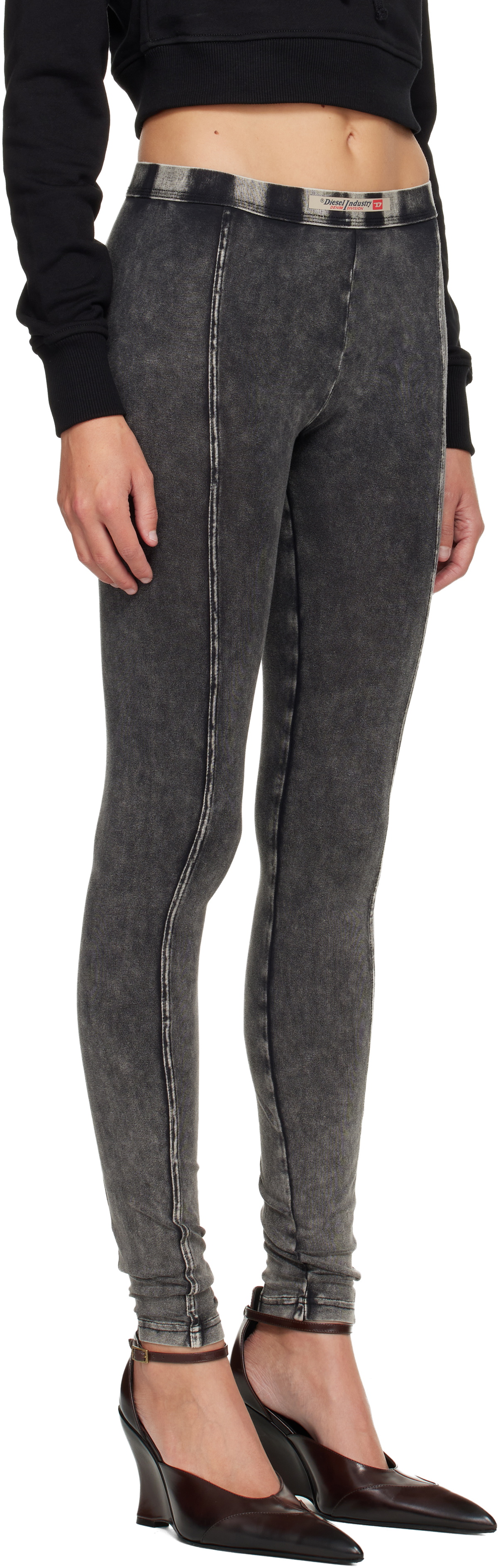 Diesel Gray Athena-Dnm Leggings