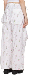 TheOpen Product White Flower Lounge Pants