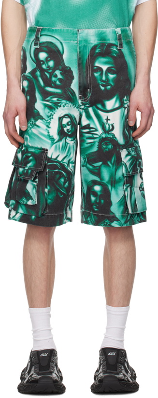 Photo: Gerrit Jacob Green Printed Cargo Shorts