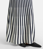 Velvet Aveline striped knitted maxi dress