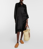Loewe - Large leather-trimmed basket tote