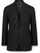 Saman Amel - Slim-FIt Linen Suit Jacket - Black