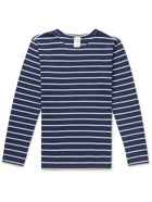 Nudie Jeans - Charles Striped Cotton-Jersey T-Shirt - Blue