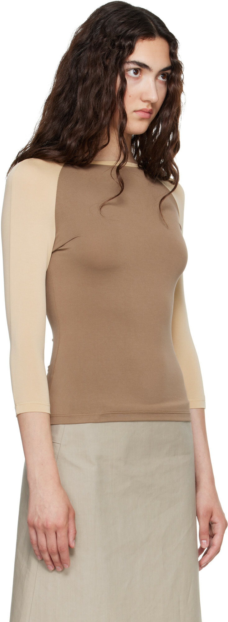 Belle Anna Beige Raglan Top
