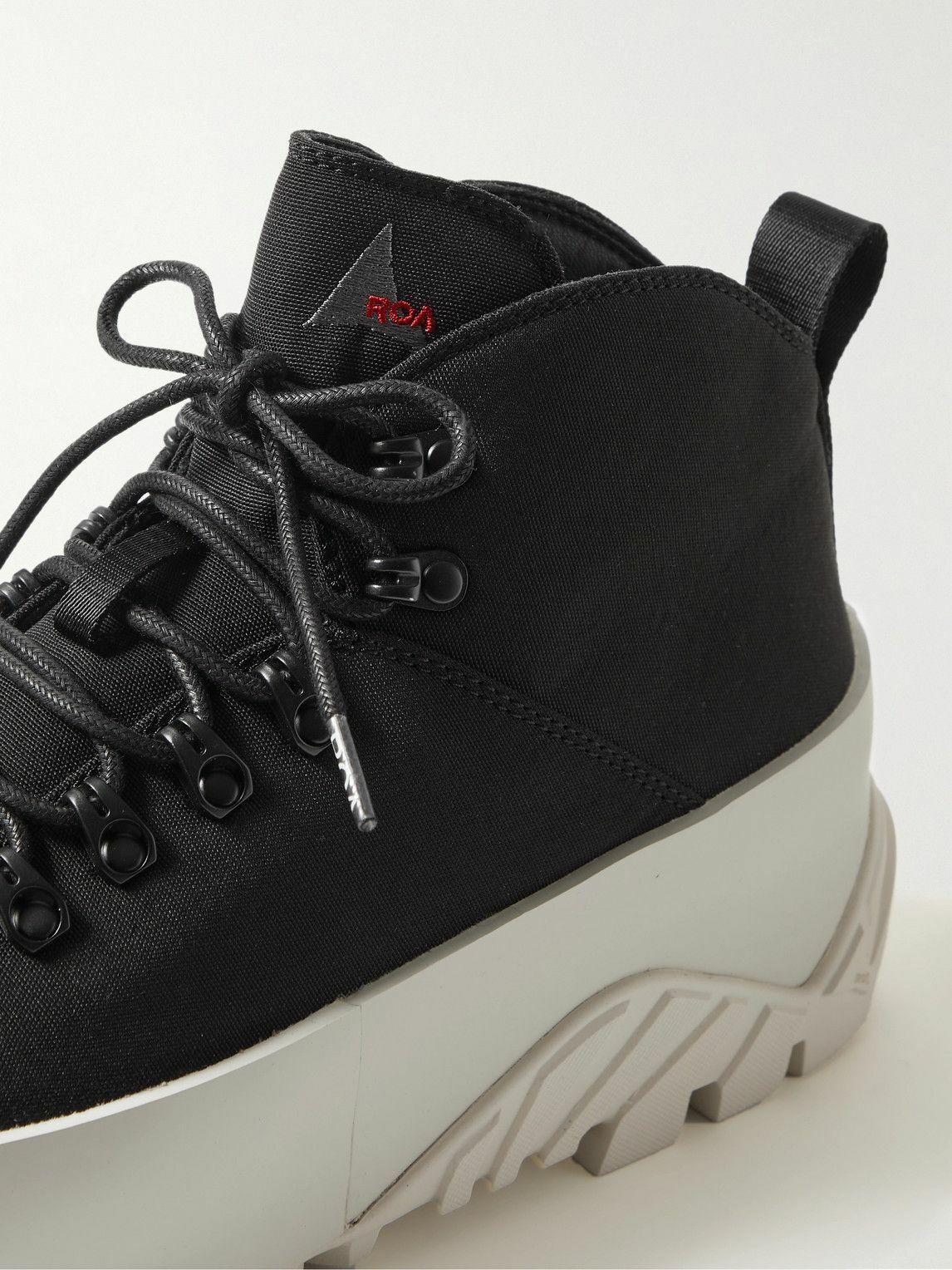 ROA - CVO Rubber-Trimmed Canvas Hiking Boots - Black