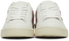 Veja White & Red Leather V-12 Sneakers