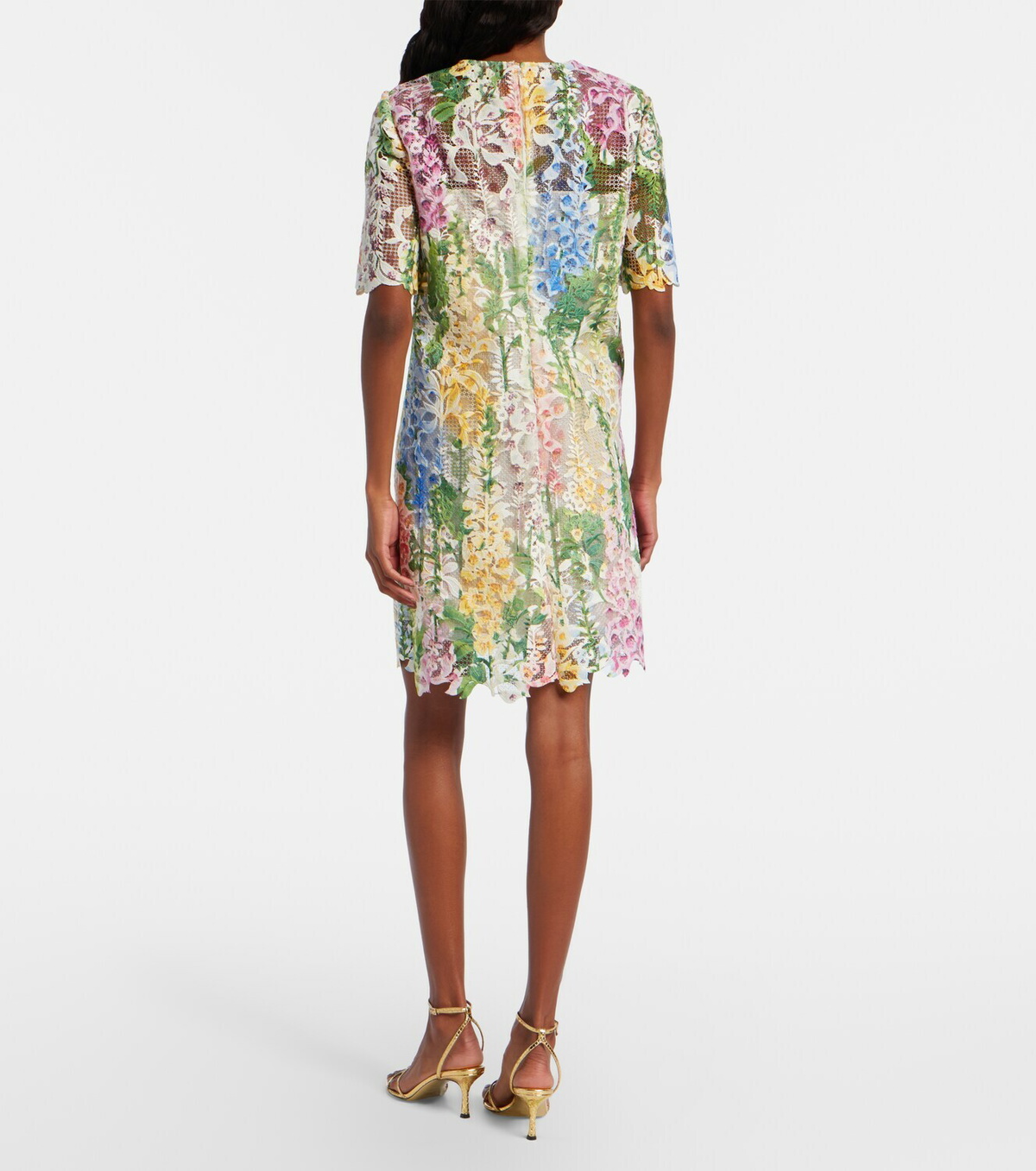 Oscar de la Renta Floral lace minidress