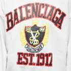 Balenciaga Men's College Popover Hoody in Dirty White