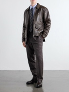 Officine Générale - Mori Leather Jacket - Brown