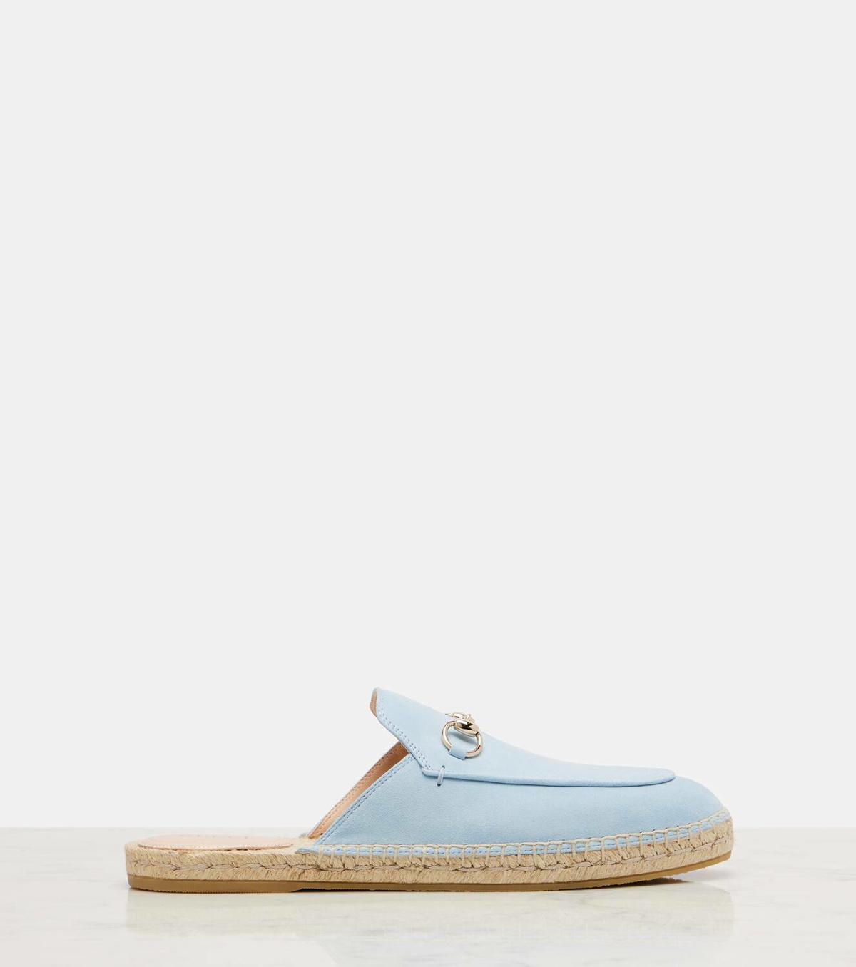 Gucci Horsebit suede espadrille mules