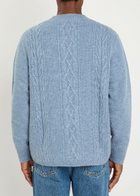 Wax London Hyatt Cable-knit Jumper Blue