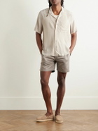 Onia - Vacation Camp-Collar Silk-Crepe Shirt - Gray