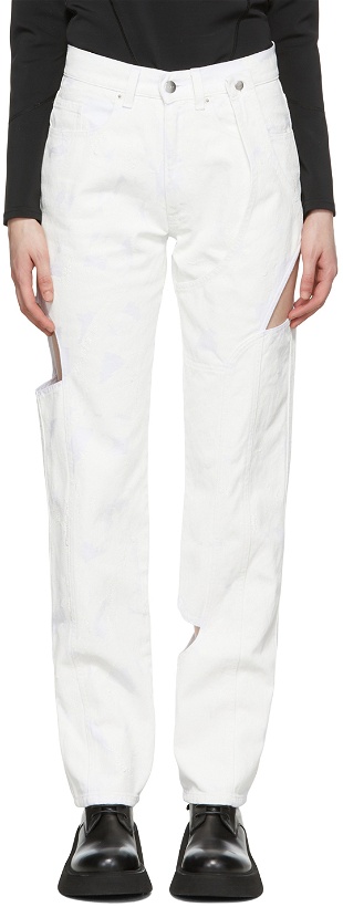 Photo: HELIOT EMIL Off-White Denim Jeans