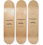 THE SKATEROOM - Keith Haring Set of Three Printed Wooden Skateboards - White