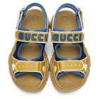 Gucci Yellow and Black Aguru Sandals