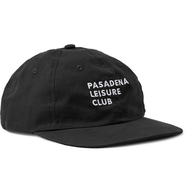 Photo: Pasadena Leisure Club - Logo-Embroidered Cotton-Twill Baseball Cap - Black