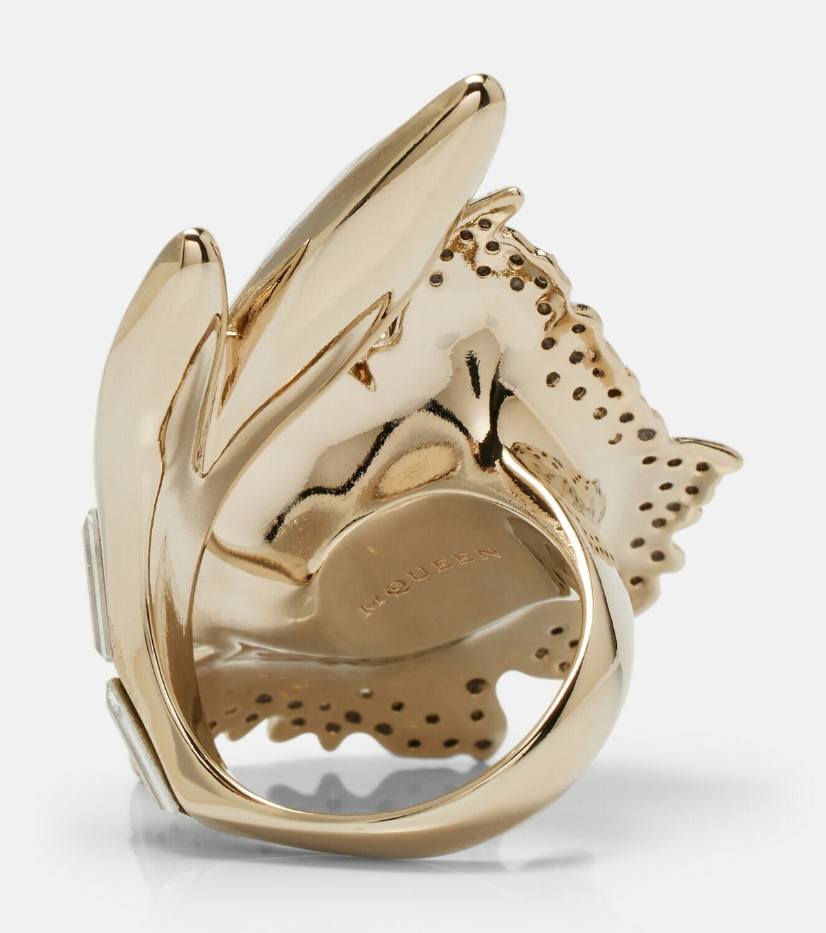 McQueen Carnation crystal-embellished ring