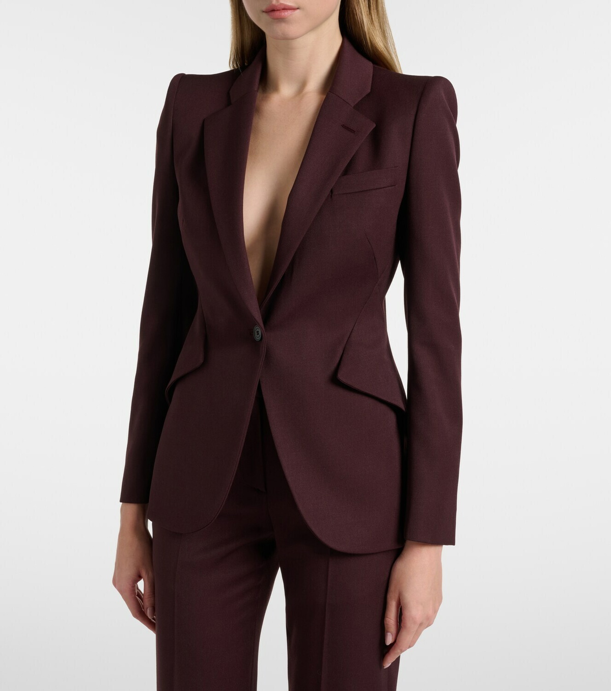 McQueen Wool grain de poudre blazer