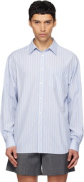 We11done Blue Striped Basic Shirt
