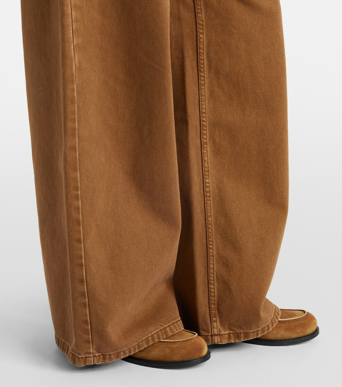 Ami Paris Cotton twill wide-leg pants