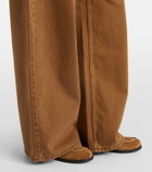 Ami Paris Cotton twill wide-leg pants