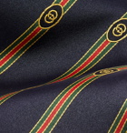 Gucci - 7cm Logo-Jacquard Silk Tie - Blue