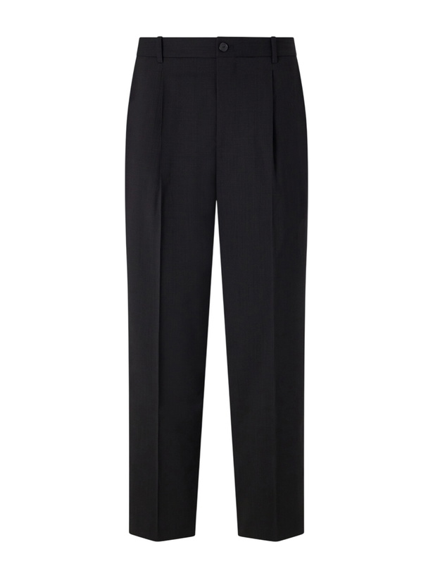Photo: FRAME - Tropical Straight-Leg Wool Trousers - Black