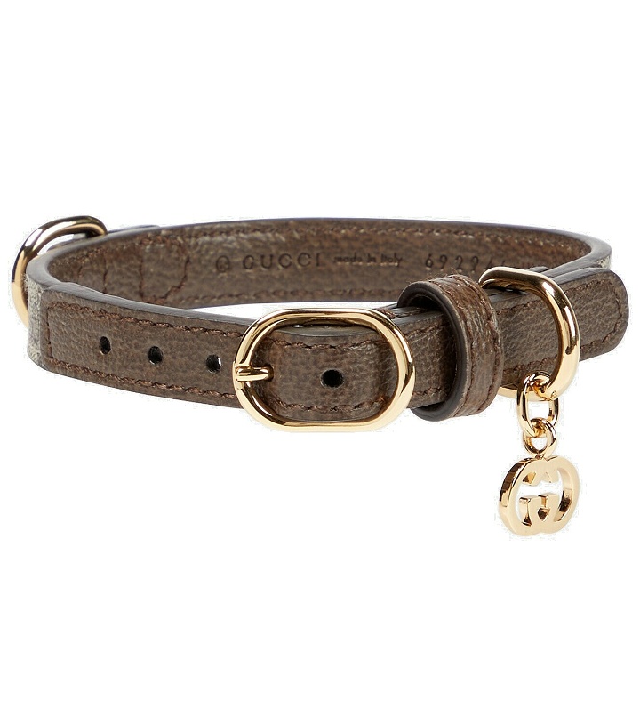 Photo: Gucci - Interlocking G XS faux leather dog collar