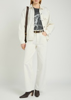 Anine Bing Rory Panelled Denim Jacket Ecru