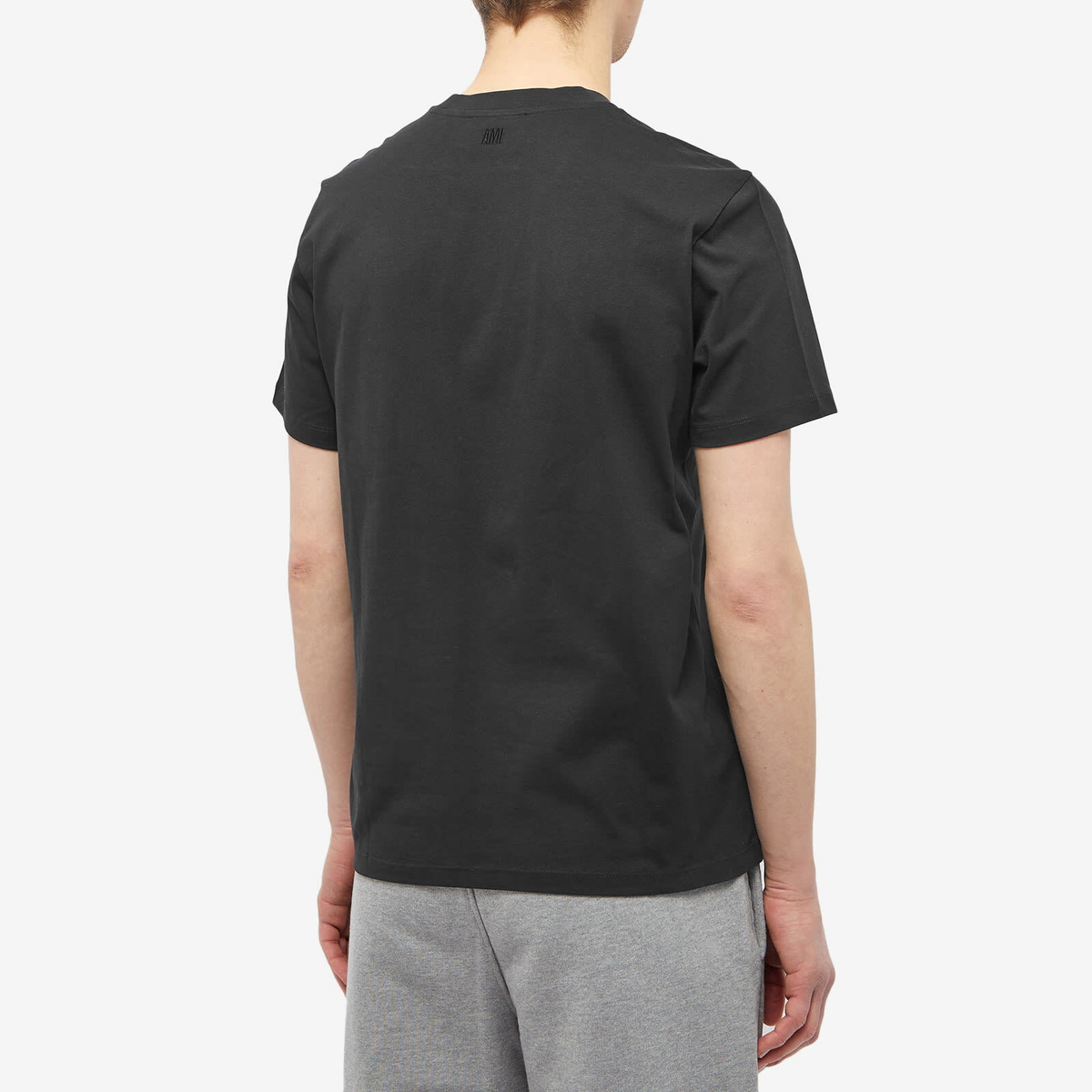 AMI Men's Small A Heart T-Shirt in Black AMI