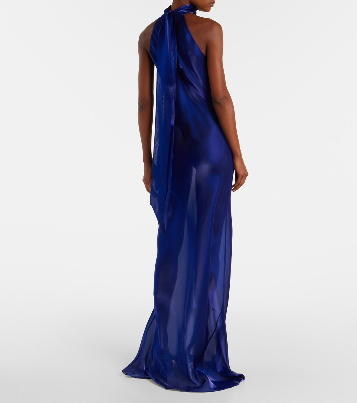 Galvan Sienna semi-sheer organza gown
