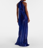 Galvan Sienna semi-sheer organza gown
