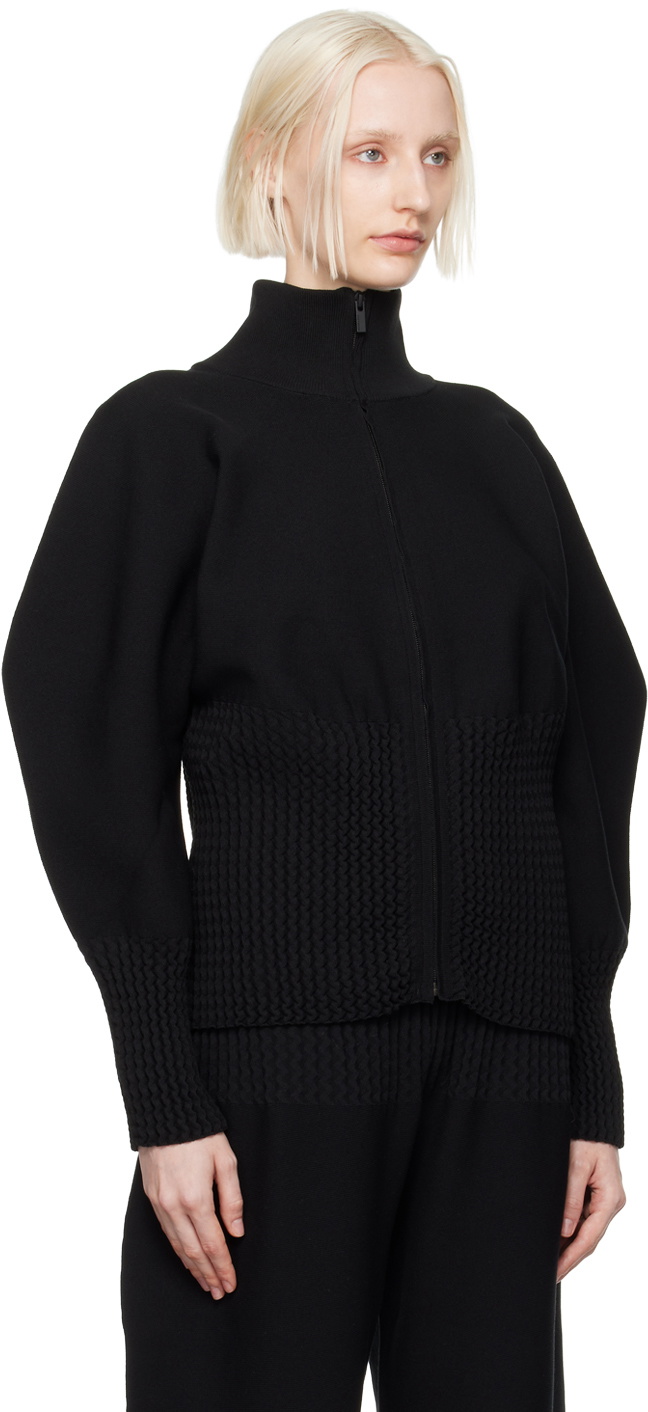 ISSEY MIYAKE Black Squeeze Jacket