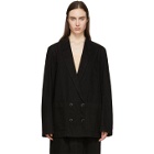 Lemaire Black Denim Double-Breasted Jacket