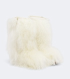 Yves Salomon Leather-trimmed shearling mid-calf boots