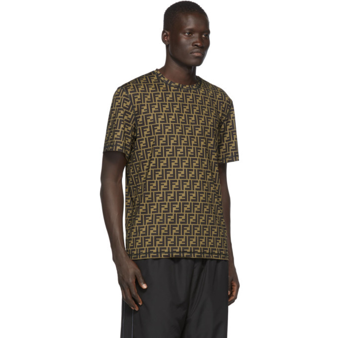 Brown fendi t clearance shirt