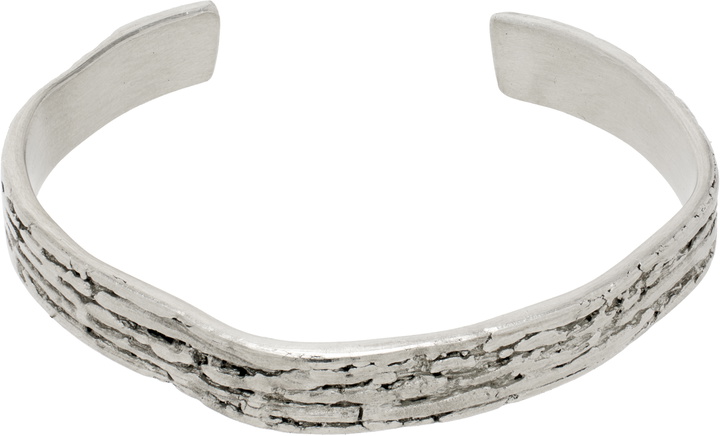 Photo: RAINMAKER KYOTO Silver Yamazaki Wax Casting Crafts Edition Narrow Bangle Bracelet