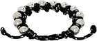 Balenciaga Silver & Black Malibu Ball Bracelet