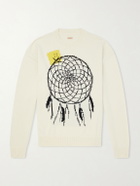 KAPITAL - Peckish Dream Catcher Intarsia Cotton-Blend Sweater - Neutrals