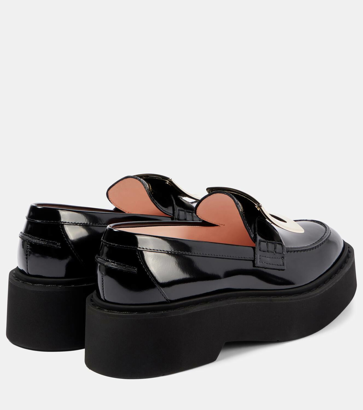 Roger Vivier Viv' Rangers patent leather platform loafers