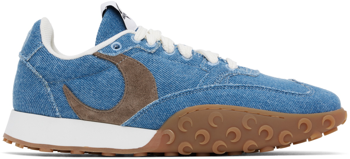 Marine Serre Blue Moon Laser Denim MS Rise Sneakers