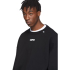 Off-White Black Wavy Line Logo Sweatshirt