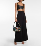 Staud - Wells cropped leather-effect top