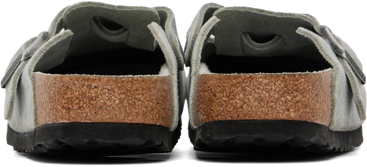Birkenstock Blue Narrow Boston Soft Footbed Slip-on Loafers