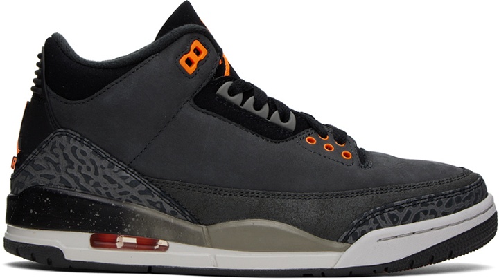 Photo: Nike Jordan Black Air Jordan 3 Retro Sneakers