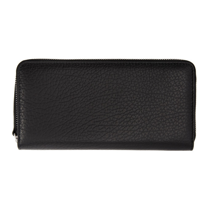 Maison Margiela Black Zip Around Wallet Maison Margiela