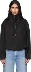 AGOLDE Black Lydia Nylon Popover Anorak