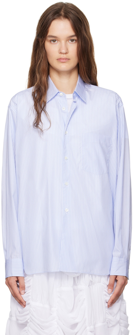 Comme des Garçons Shirt Blue Striped Shirt