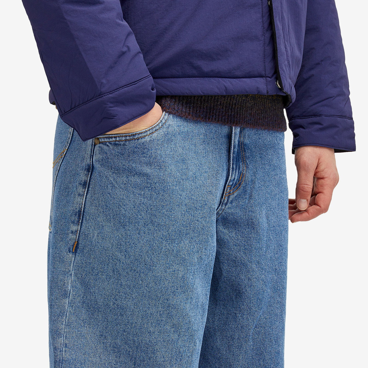 Dime Men's Baggy Denim Pants in Indigo Washed Dime